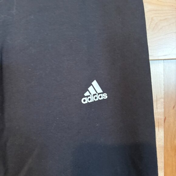 NWT Adidas Leggings Tights S Small Black White Logo - Picture 2 of 6